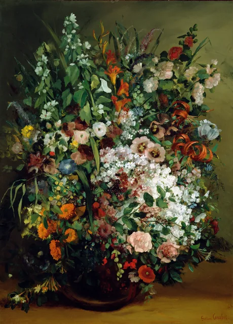 Bouquet of Flowers, Gustave Courbet