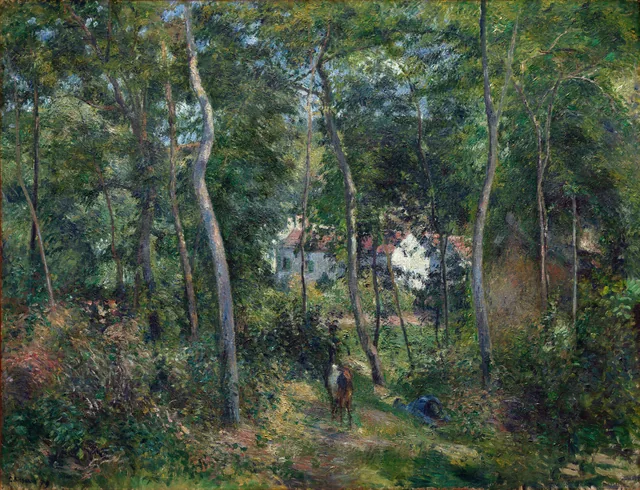 Edge of the Woods Near L'Hermitage, Pontoise, Camille Pissarro