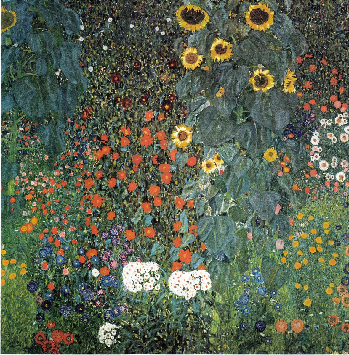 Farm Garden with Sunflowers, Gustav Klimt