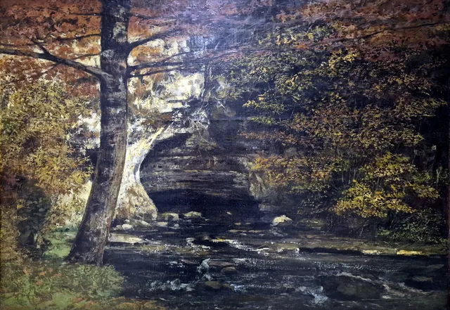 Forest Cave, Gustave Courbet