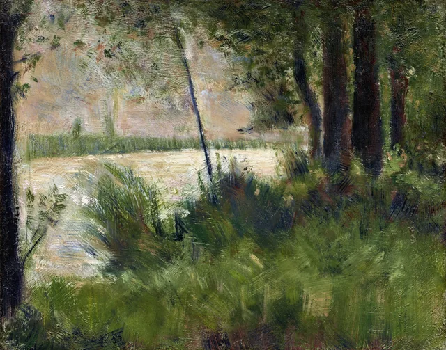 Grassy Riverbank, Georges Seurat