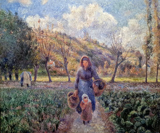 In the Vegetable Garden, Camille Pissarro