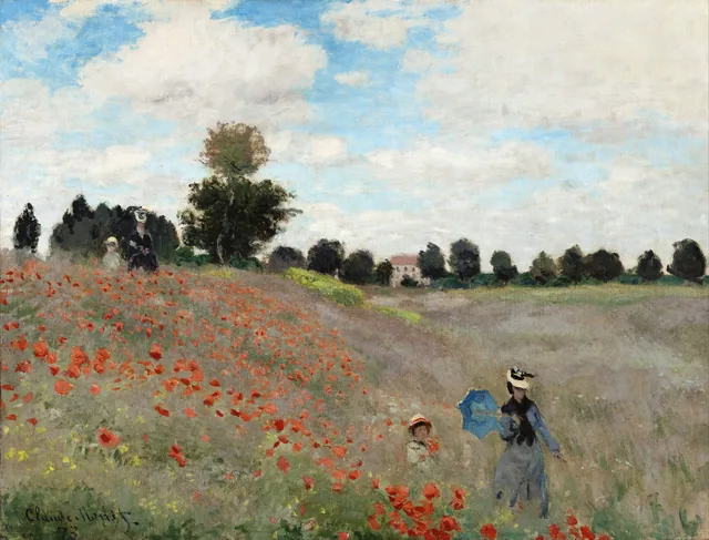 Poppy Field, Claude Monet