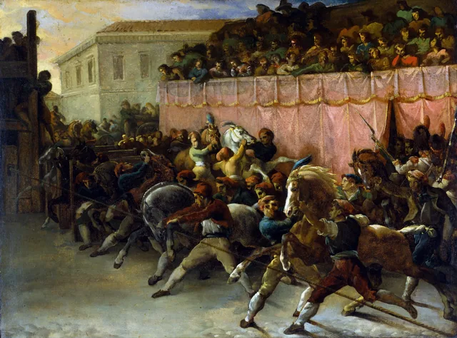 Riderless Racers at Rome, Theodore Gericault