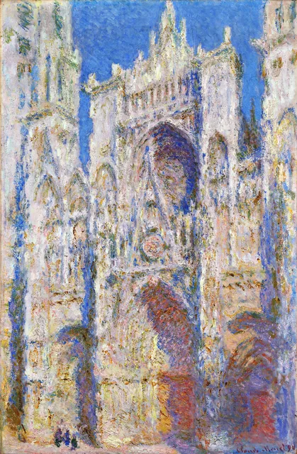 Rouen Cathedral, West Facade, Sunlight, Claude Monet