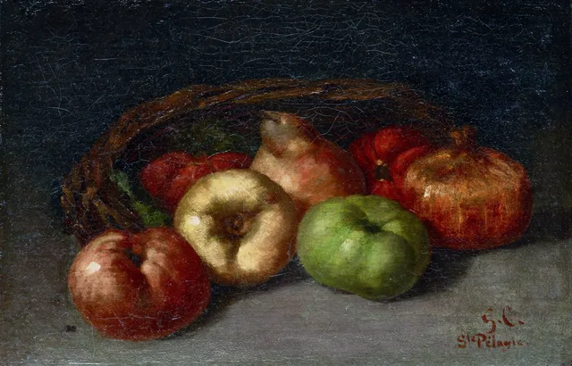 Still Life with Apples, Pear and Pomegranates, Gustave Courbet