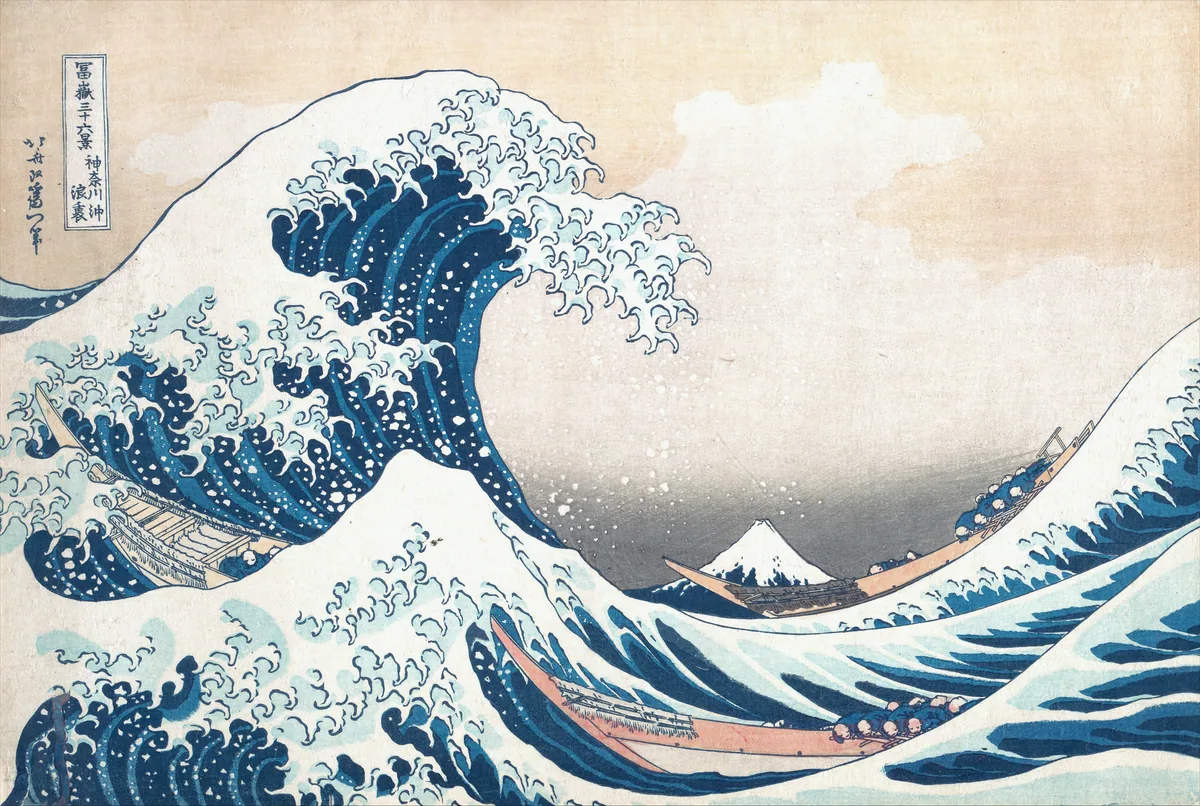 The Great Wave off Kanagawa beside our version