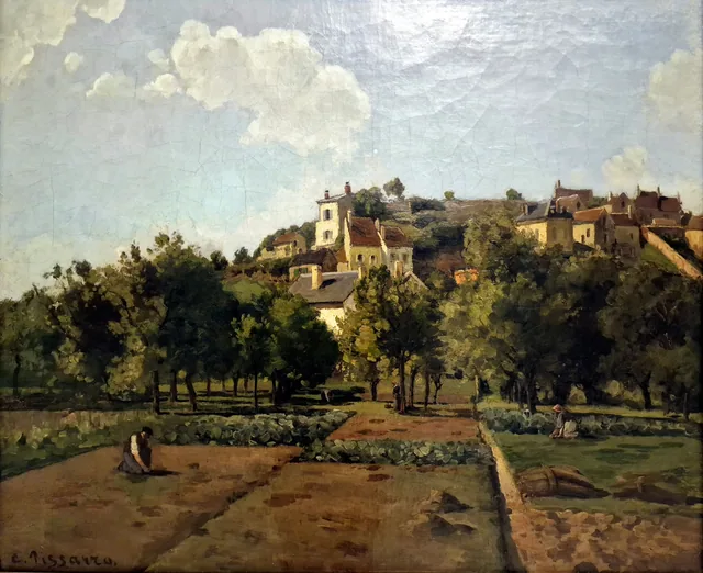 The Hermitage Gardens, Pontoise, Camille Pissarro