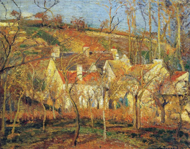 The Red Roofs, Camille Pissarro