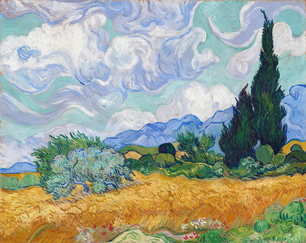 Wheat Field with Cypresses, Vincent van Gogh