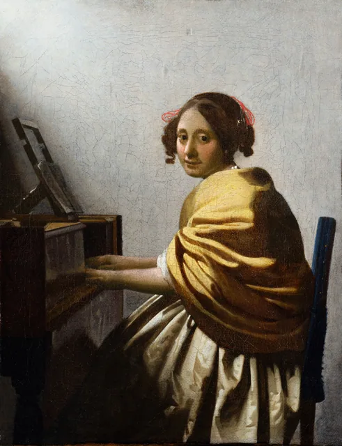 Young Woman Seated at a Virginal, Johannes Vermeer