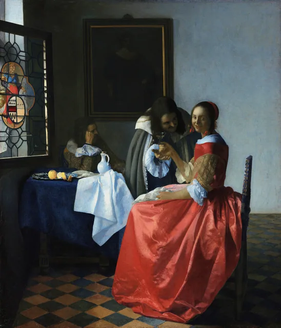 Young Woman with a Wine Glass, Johannes Vermeer